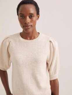 Amalie Linen Blend Jumper - Oatmeal 10 Amalie Linen Blend Jumper - Oatmeal -Cefinn Clothing Store SU24 K184 AMALIE OATMEAL LS 1427