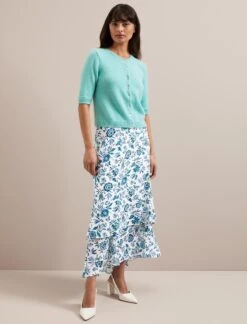 Clara Cashmere Cardigan - Spearmint -Cefinn Clothing Store SU24 K189 CLARA SPEARMINT LS 291