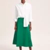 Sierra Leather A Line Maxi Skirt - Emerald Green -Cefinn Clothing Store SU24 SK166 SIERRA EMERALDGREEN LS 41830