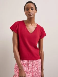 Sedra Gold Metallic Fil Coupé Maxi Skirt - Pink Carnation Print -Cefinn Clothing Store SU24 SK188 SEDRA PINKCARNATIONPRINT LS 598