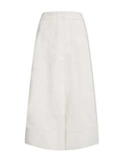 Safia Techni Linen Midi Skirt - Cream -Cefinn Clothing Store SU24 SK190 SAFIA CREAM CO