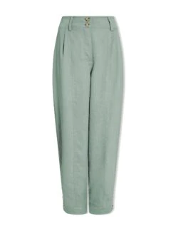 Tyson Techni Linen Tapered Trouser - Sage Green -Cefinn Clothing Store SU24 TR100 TYSON SAGEGREEN CO
