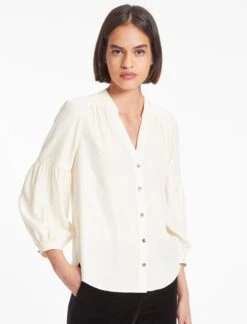 Ella Silk Shirt - Cream
