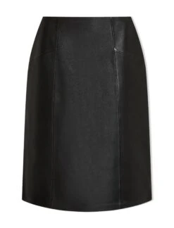 Skye Leather Pencil Skirt - Black -Cefinn Clothing Store W123 SK167 SKYE BLACK