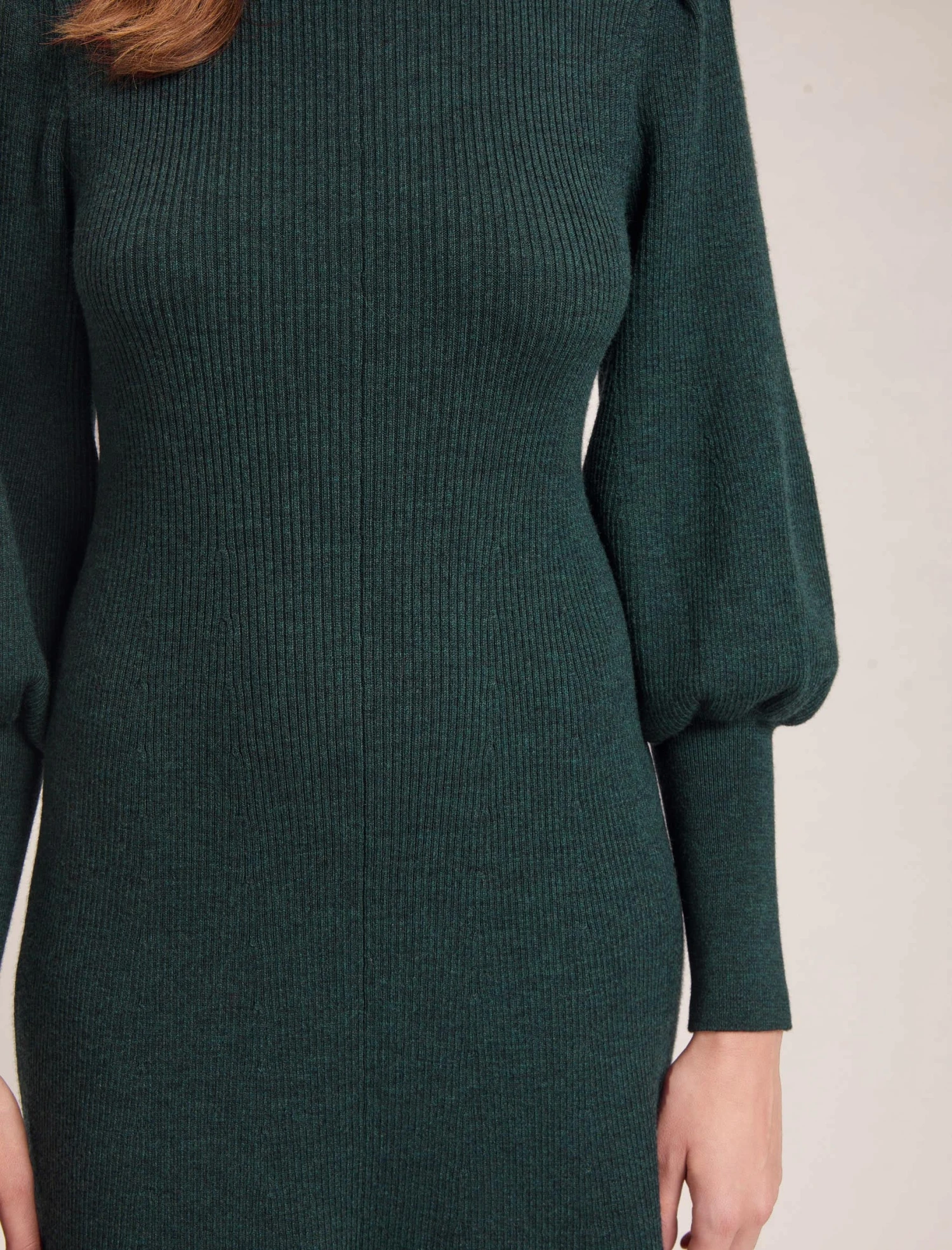 Eva Merino Wool Roll Neck Dress - Dark Green 6 Eva Merino Wool Roll Neck Dress - Dark Green - Image 4