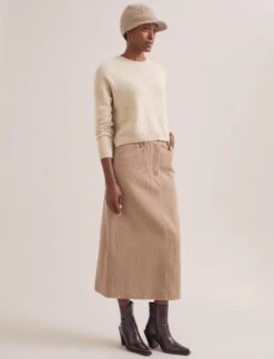 Beata Cashmere Hat - Beige -Cefinn Clothing Store WI23 H3 BEATA BEIGE LS 1276