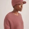 Beata Cashmere Hat - Dark Rose 1 Beata Cashmere Hat - Dark Rose -Cefinn Clothing Store WI23 H3 BEATA DARKROSE K169 LAINEY DARK ROSE SK119 TIANA RED 1266