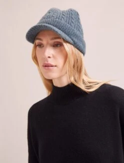 Beata Cashmere Hat - Sea Green -Cefinn Clothing Store WI23 H3 BEATA SEAGREEN LS 17638