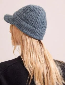 Beata Cashmere Hat - Sea Green -Cefinn Clothing Store WI23 H3 BEATA SEAGREEN LS 17642