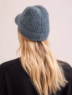 Beata Cashmere Hat - Sea Green -Cefinn Clothing Store WI23 H3 BEATA SEAGREEN LS 17650