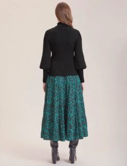 Eva Wool Roll Neck Jumper - Black -Cefinn Clothing Store WI23 K10 EVA BLACK LS 36634