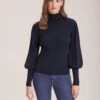 Eva Wool Roll Neck Jumper - Navy -Cefinn Clothing Store WI23 K10 EVA NAVY LS 37742