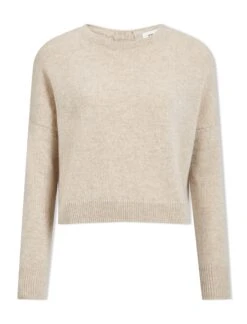 Lainey Cashmere Jumper - Sand -Cefinn Clothing Store WI23 K169 LAINEY SAND CO
