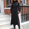 Eva Merino Wool Roll Neck Dress - Black 1 Eva Merino Wool Roll Neck Dress - Black -Cefinn Clothing Store black eva dress 64b9c1a5 d6e7 40aa 8daa 0e2b8defab9a