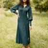 Eva Merino Wool Collared Knit Maxi Dress - Dark Green -Cefinn Clothing Store eva sis 620292af ccc8 4516 a9ee 43dd7874c247