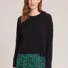 Lainey Cashmere Jumper - Black 1 Lainey Cashmere Jumper - Black -Cefinn Clothing Store laineycrop